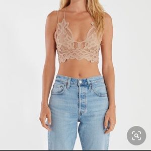Free People Adella bralette nude S